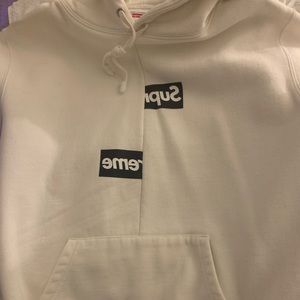 Supreme x CDG hoodie, medium, white
